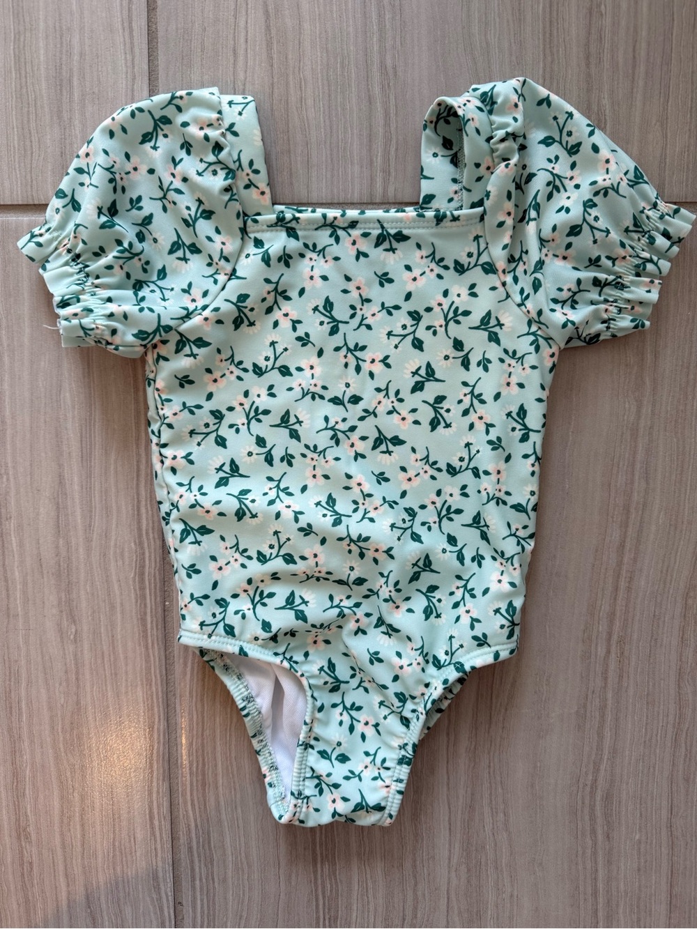 Cat & Jack Mint Floral Swimsuit